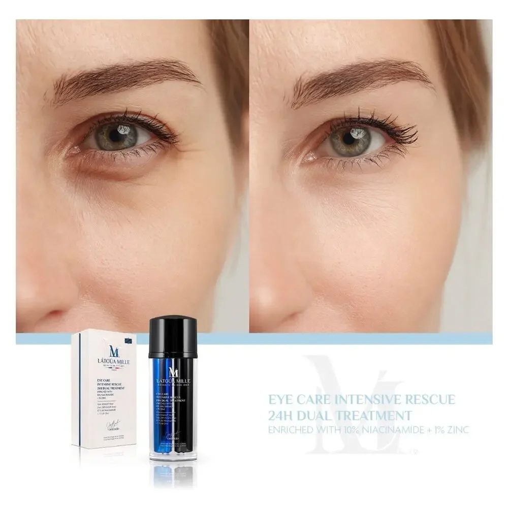 $950 New Latoua Mille Eye Care Intensive Rescue 24h Dual Treatment